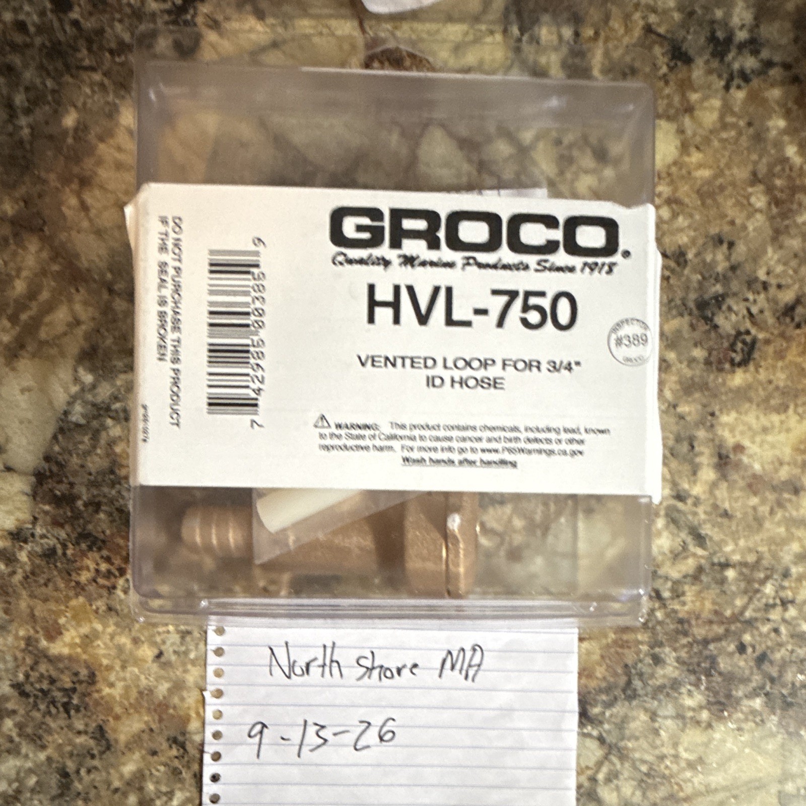 *** New Unopened*** Groco HVL-750 Vented Loop for 3/4 ID Hose. *** New Unopened*** Groco HVL-750 Vented Loop for 3/4 ID Hose.