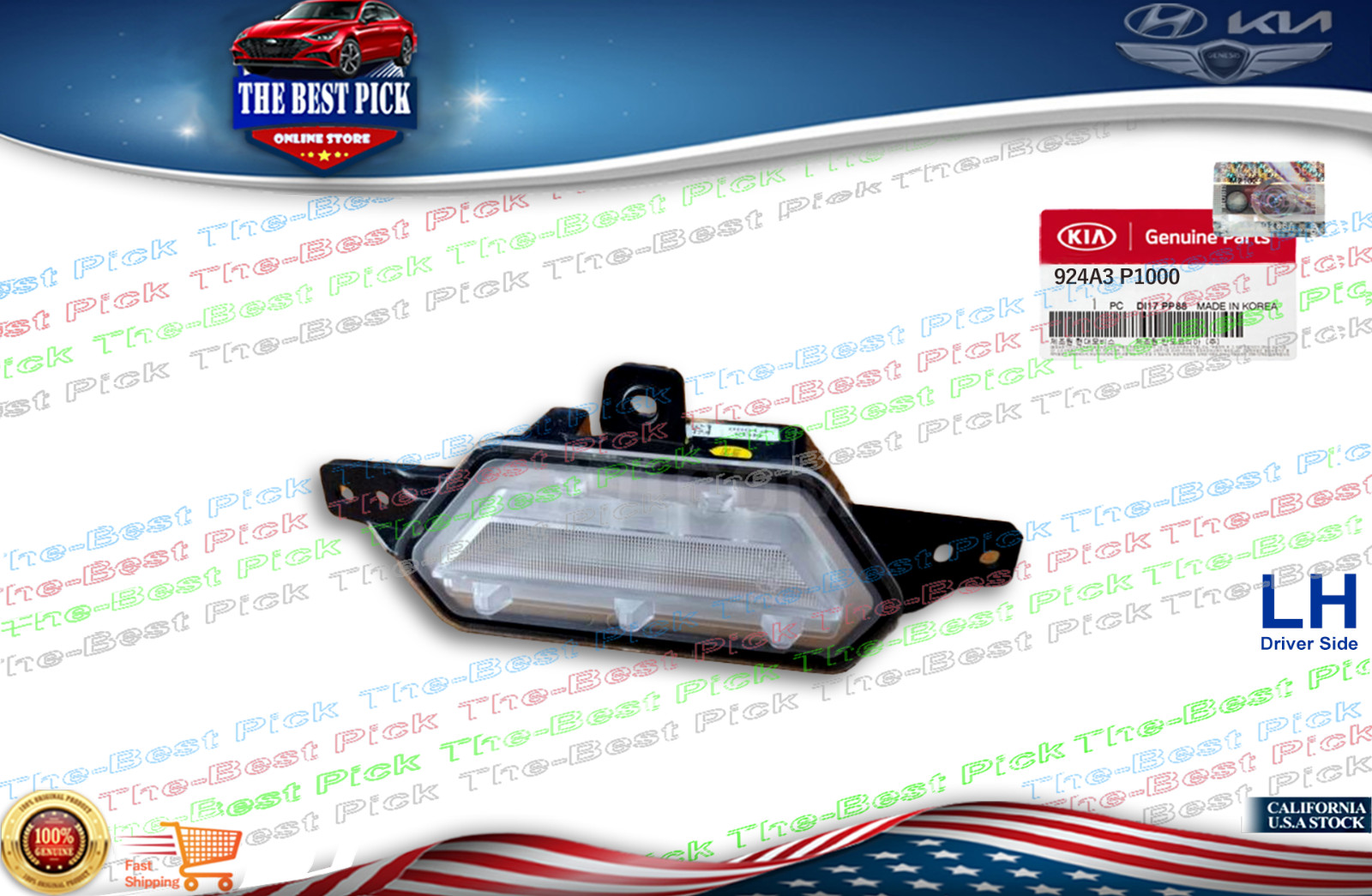 ⭐GENUINE⭐ Kia Sportage Hybrid 2022 LAMP ASSY-BACK UP 924A3P1000 ⭐GENUINE⭐ Kia Sportage Hybrid 2022 LAMP ASSY-BACK UP 924A3P1000