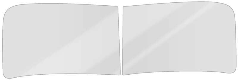 1947-53 GM Pickup Truck 2-Piece Windshield Clear 