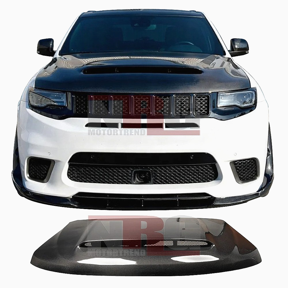 for 2011-2022 Jeep Grand Cherokee Demon style vented Carbon Fiber Hood