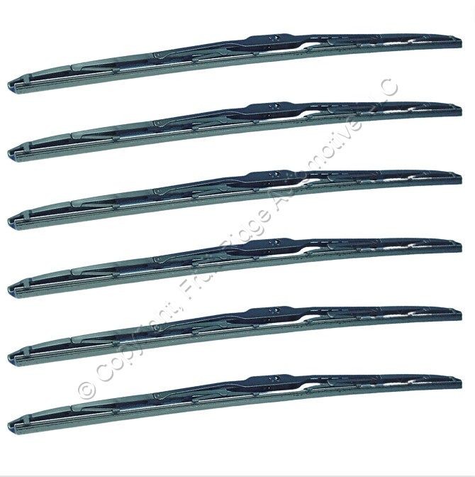 6 ANCO 31-24 Metal Windshield Wiper Blades Replacement Made in USA - 24\