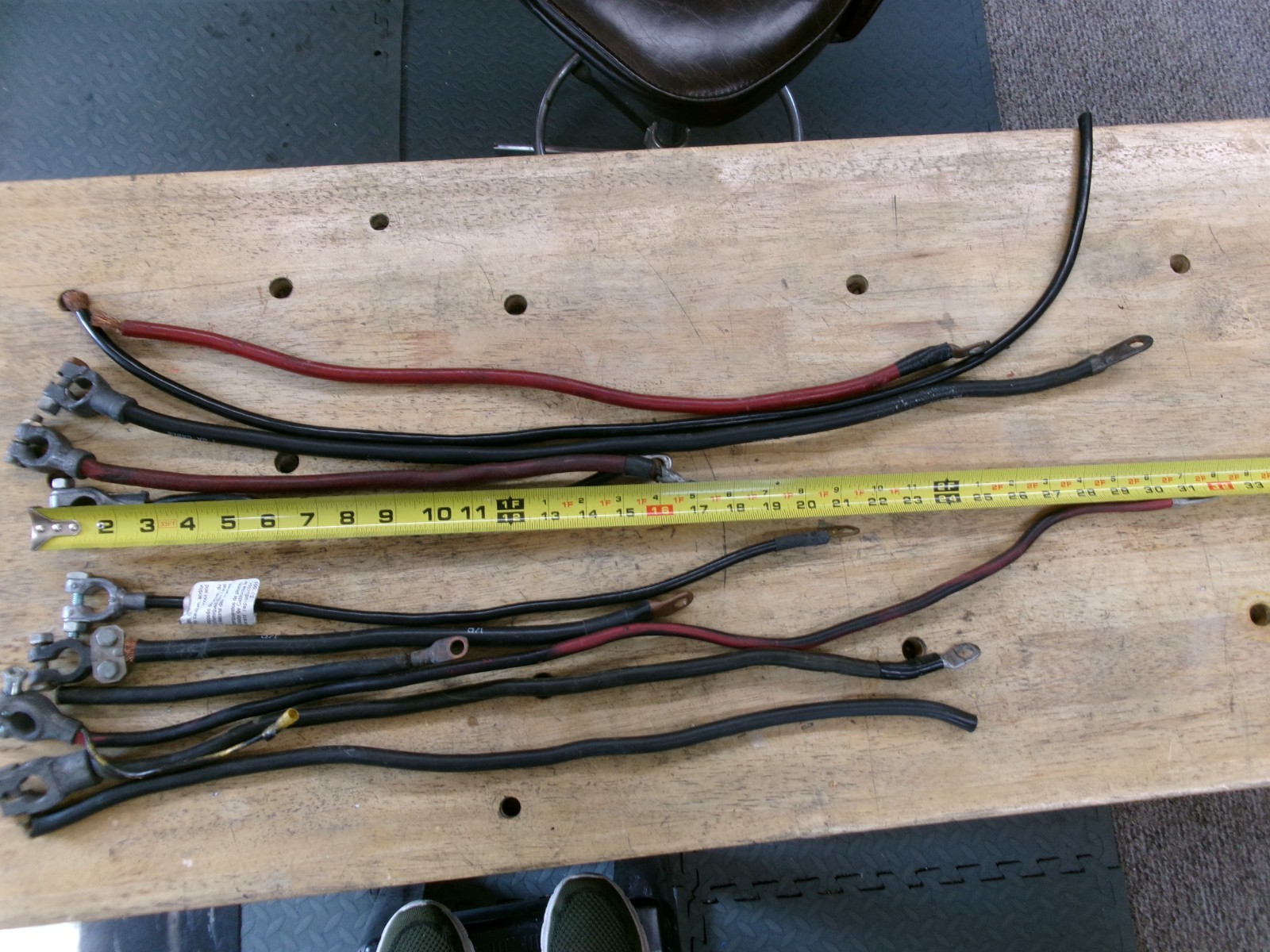 Lot of Auto Battery Cables NEW & Used all Copper & Ends MORE