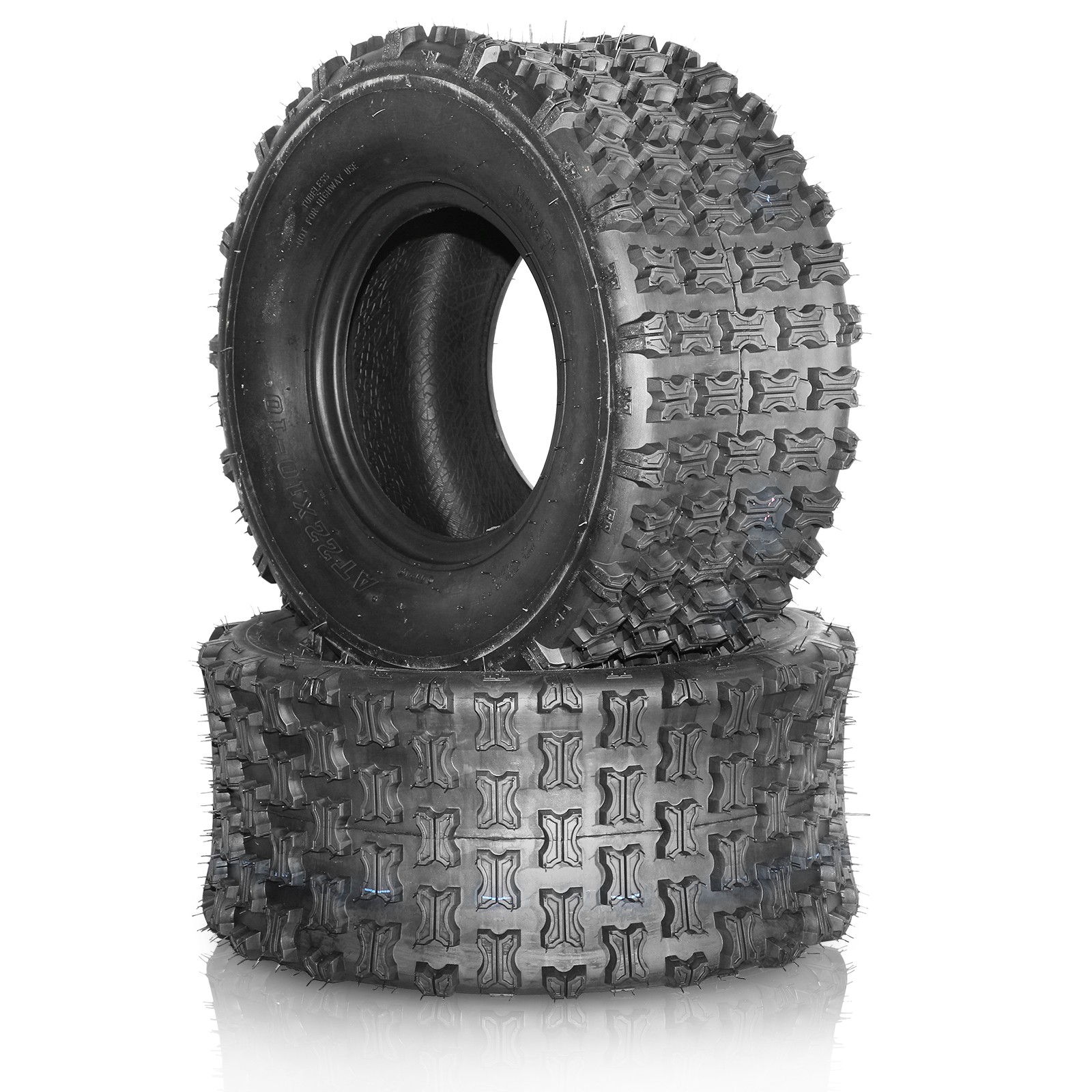 Set of 2 22x10-10 Sport ATV Tires All Terrain AT 6PR Tubeless 22x10x10 22 10 10