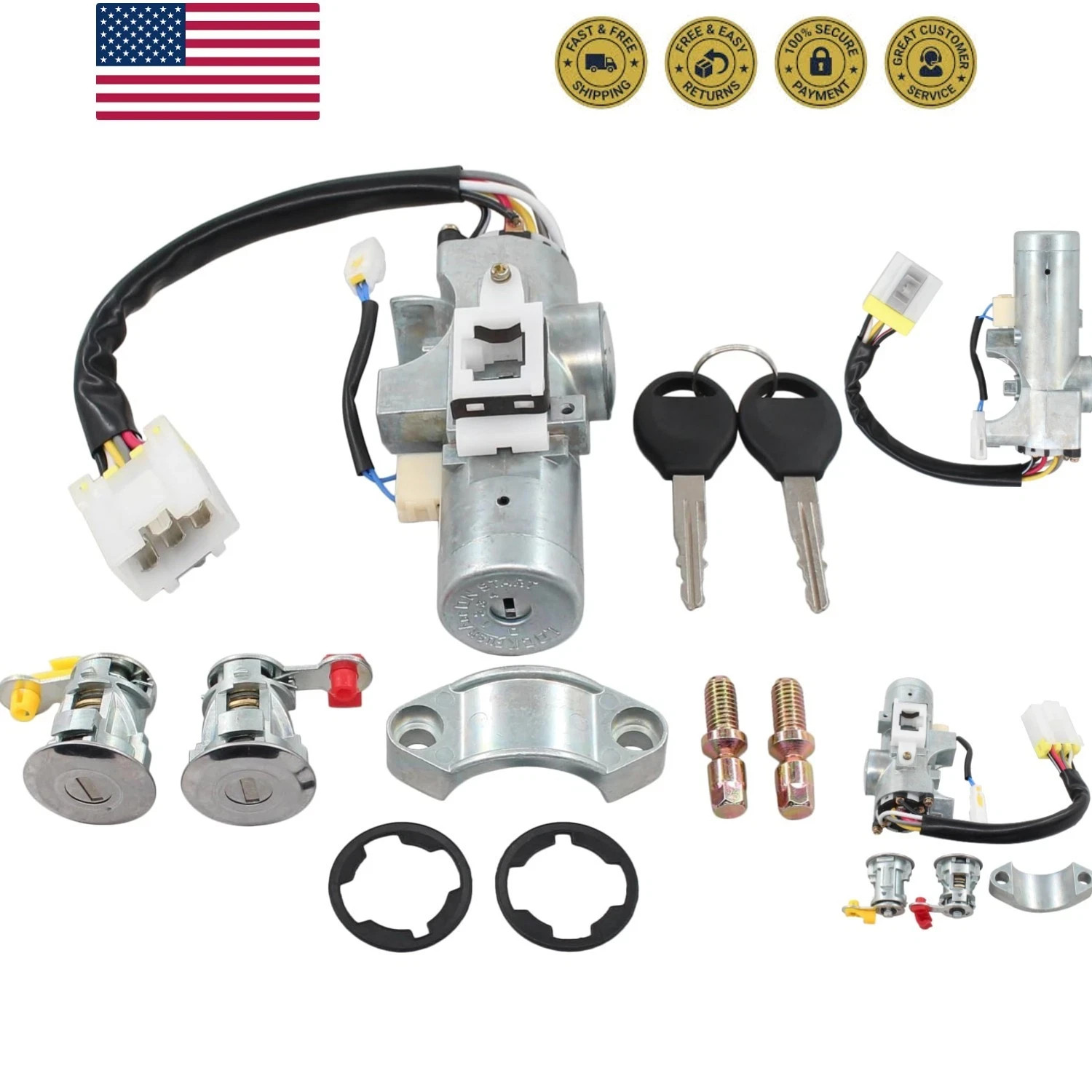Ignition Switch and Door Lock Cylinder Kit for Frontier 1999-2001 Xterra 2000... Ignition Switch and Door Lock Cylinder Kit for Frontier 1999-2001 Xterra 2000...