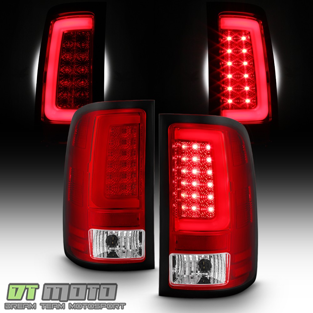 NEW Style Red 2007-2013 GMC Sierra 1500 2500 3500 HD LED Tube Tail Lights Lamps