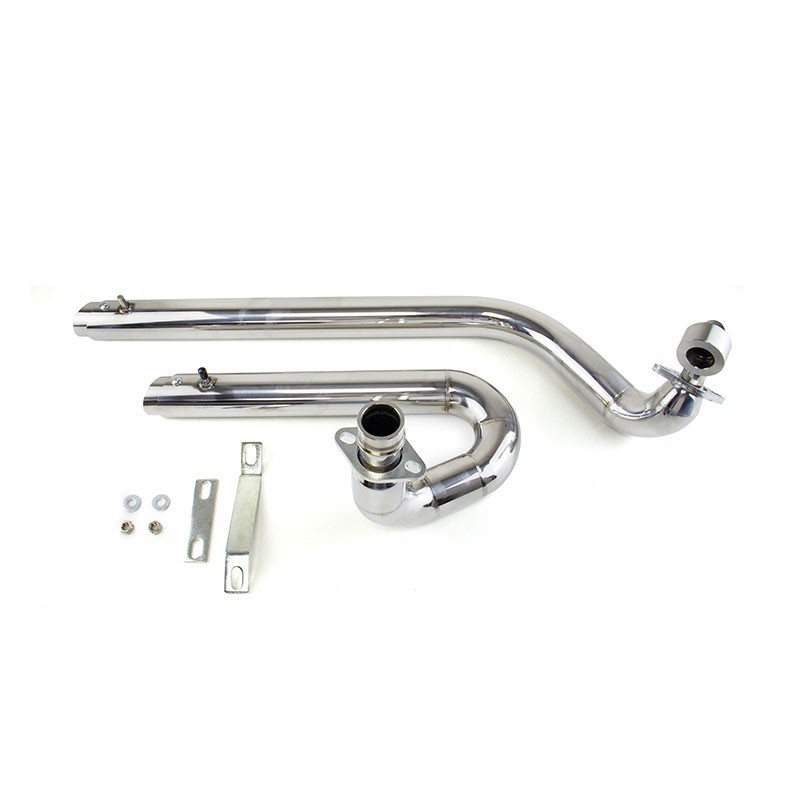 Chrome Shortshots Staggered Exhaust System For Yamaha V star 650 XVS650 Dragstar