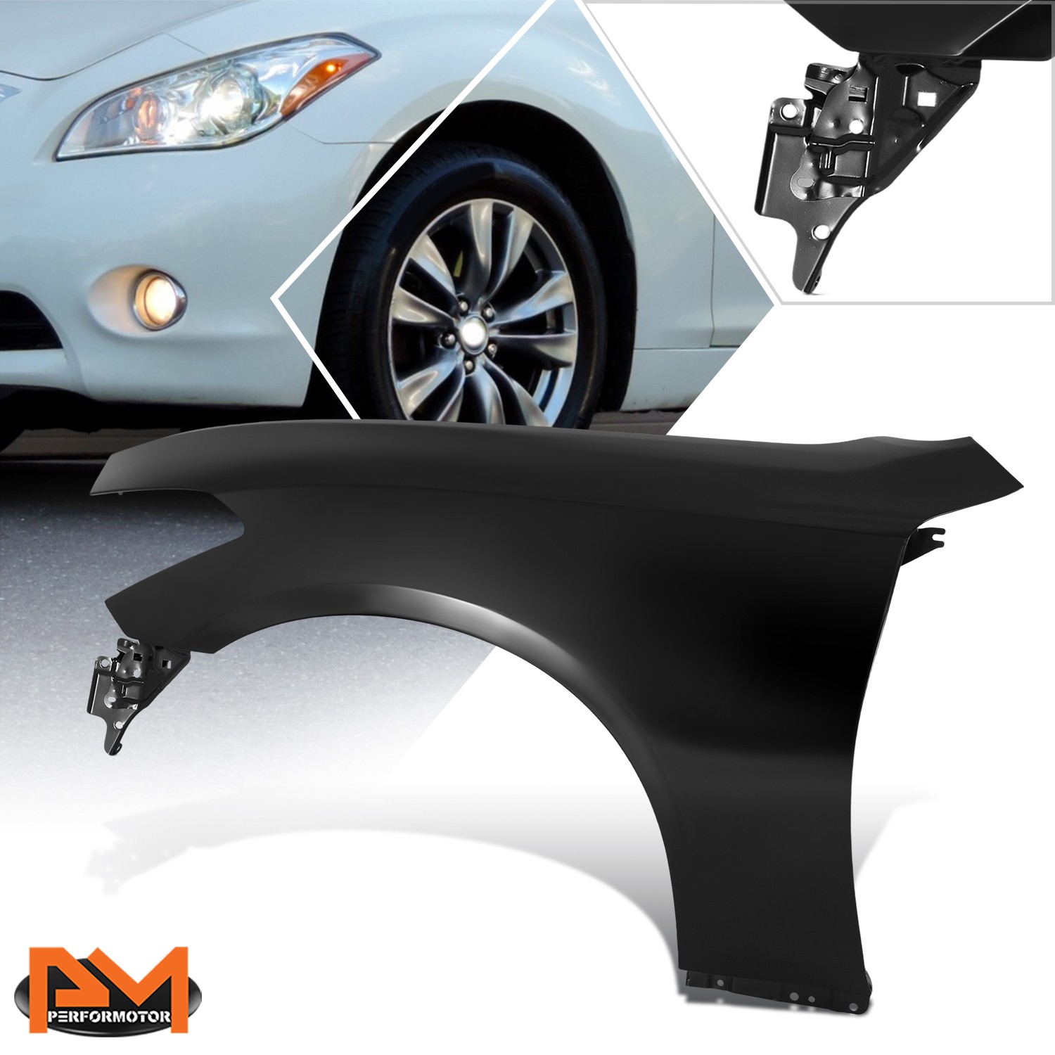 For 11-19 Infiniti M37 M56 Q70 Front Driver Left Side Steel Fender Panel Black For 11-19 Infiniti M37 M56 Q70 Front Driver Left Side Steel Fender Panel Black