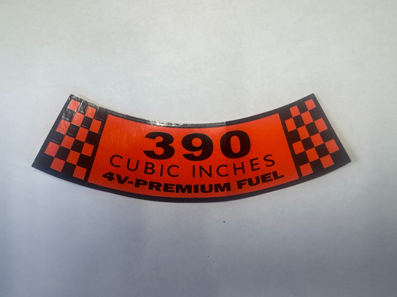 1961 - 1968 FORD MERCURY 390 4V PREMIUM FUEL AIR CLEANER DECAL GALAXIE FAIRLANE 1961 - 1968 FORD MERCURY 390 4V PREMIUM FUEL AIR CLEANER DECAL GALAXIE FAIRLANE