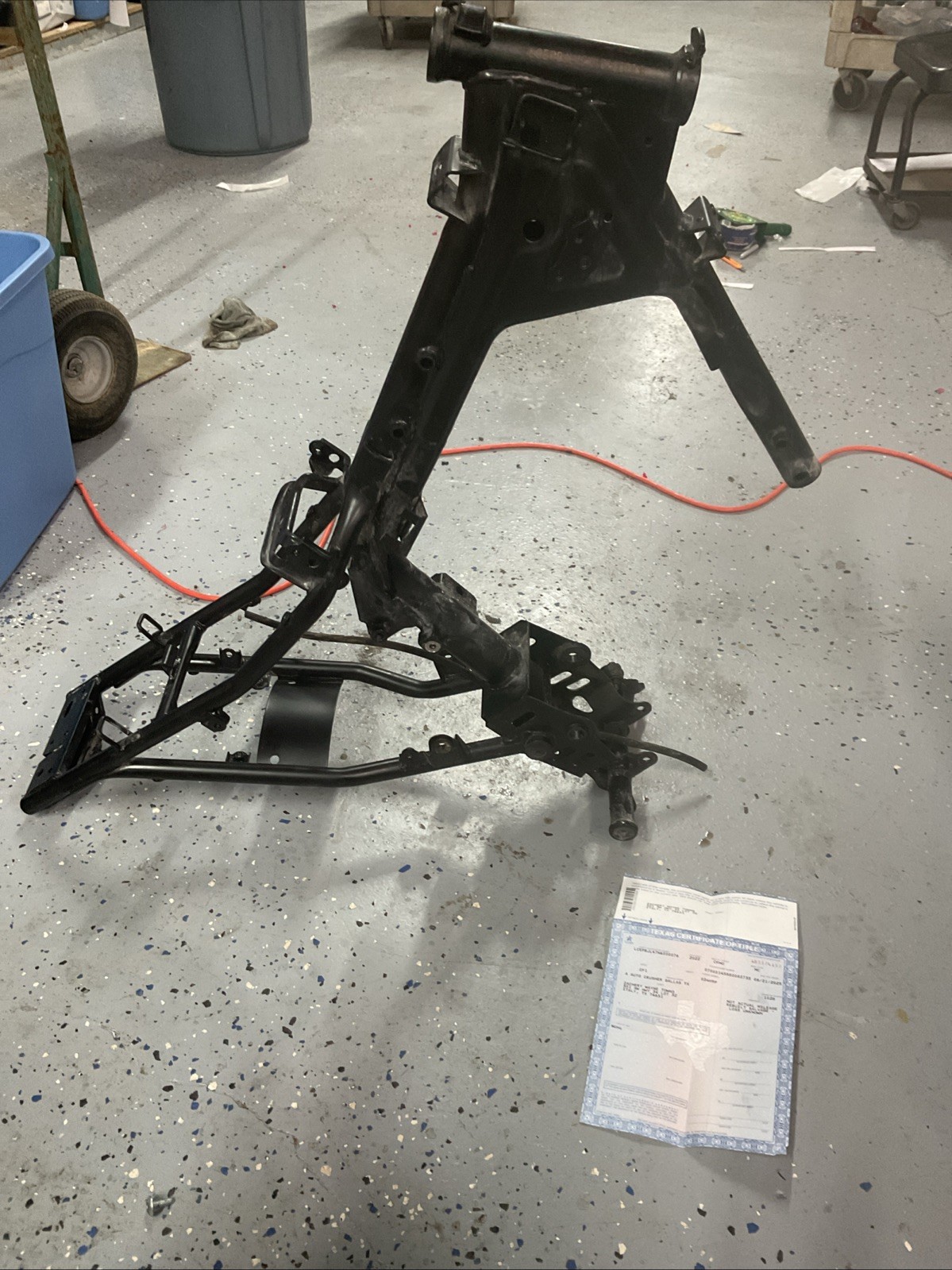 22 CF Moto CF125 Papio Main Frame Chassis REBUILT SLVG 1028 Miles