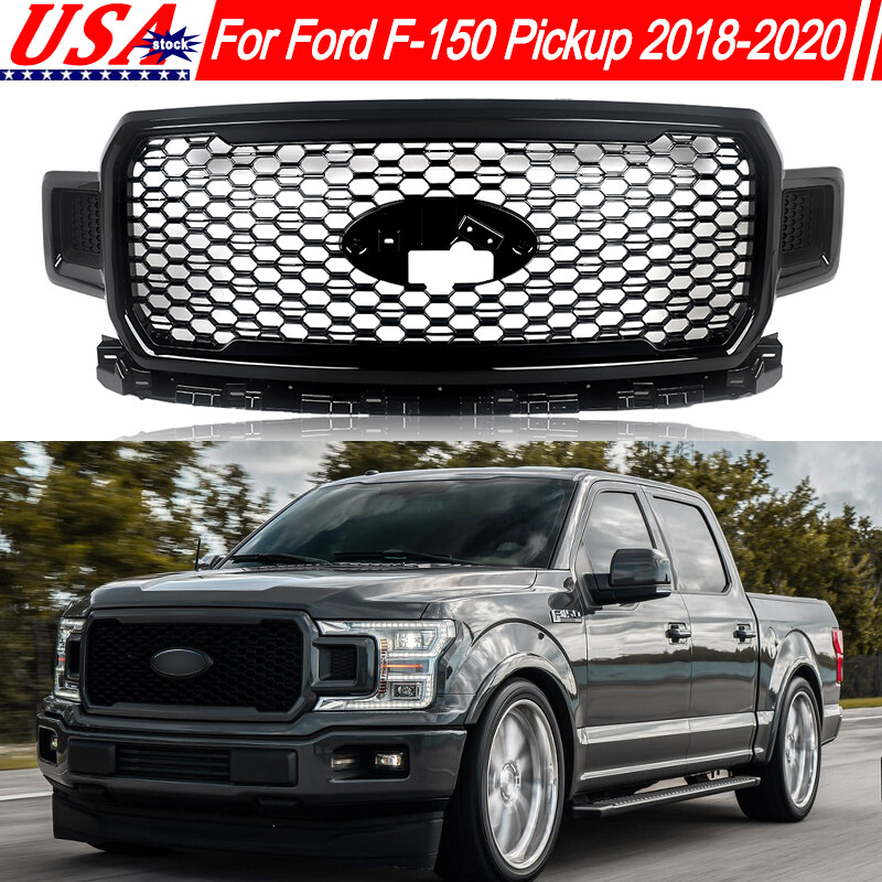 Fit Ford F-150 F150 2018 2019 2020 Agate Black Front Bumper Radiator Grille US