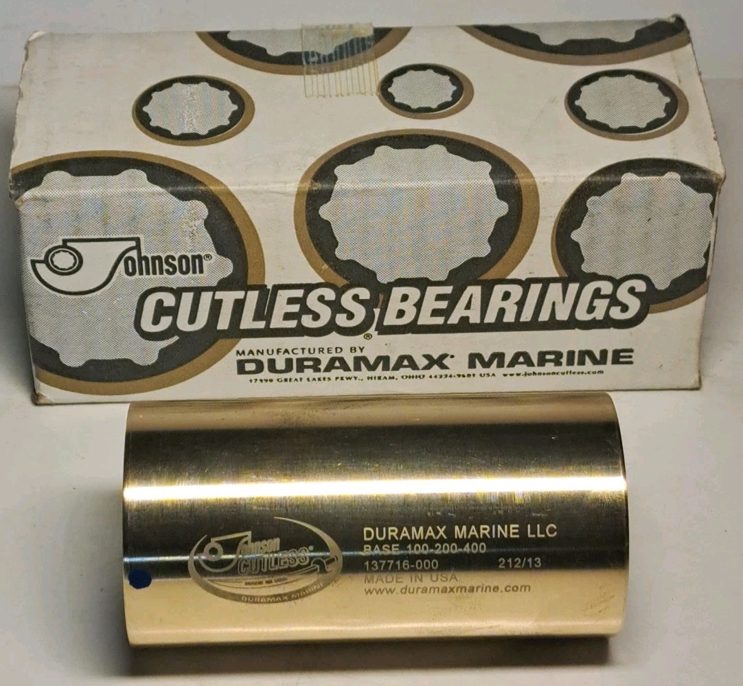 Duramax Johnson Cutless Brass Bearing BASE 1x2x4 Prop Shaft DUR-870252104 NOS 