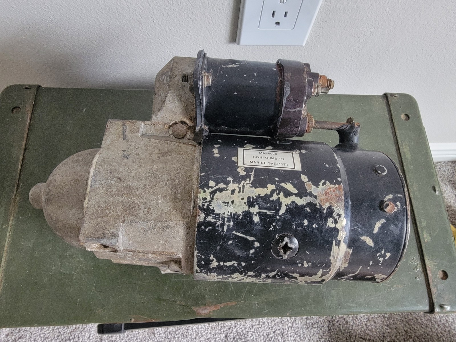 Good Used Marine Small Block Chevy/SBC 350 Starter MA-6090 direct drive