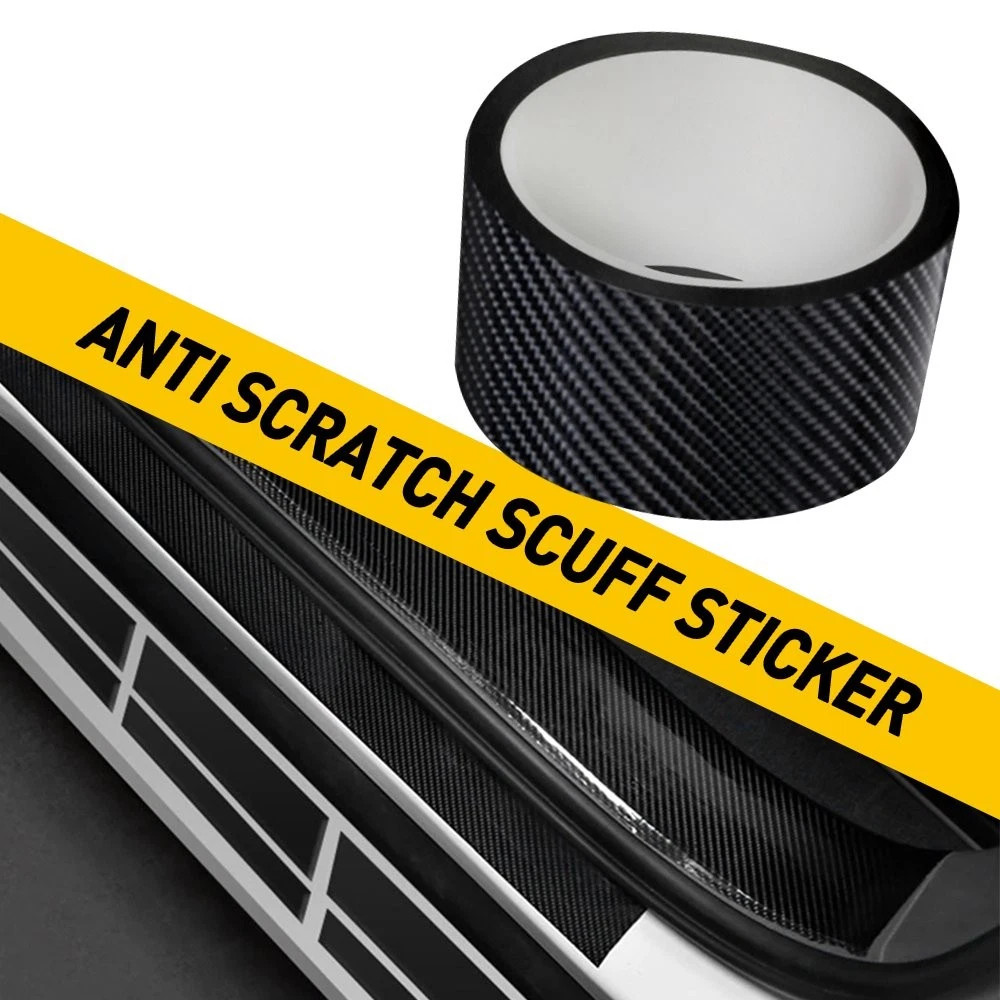 3CM Car Plate Door Sill Scuff Cover Anti Scratch Decal Sticker Protector Strip