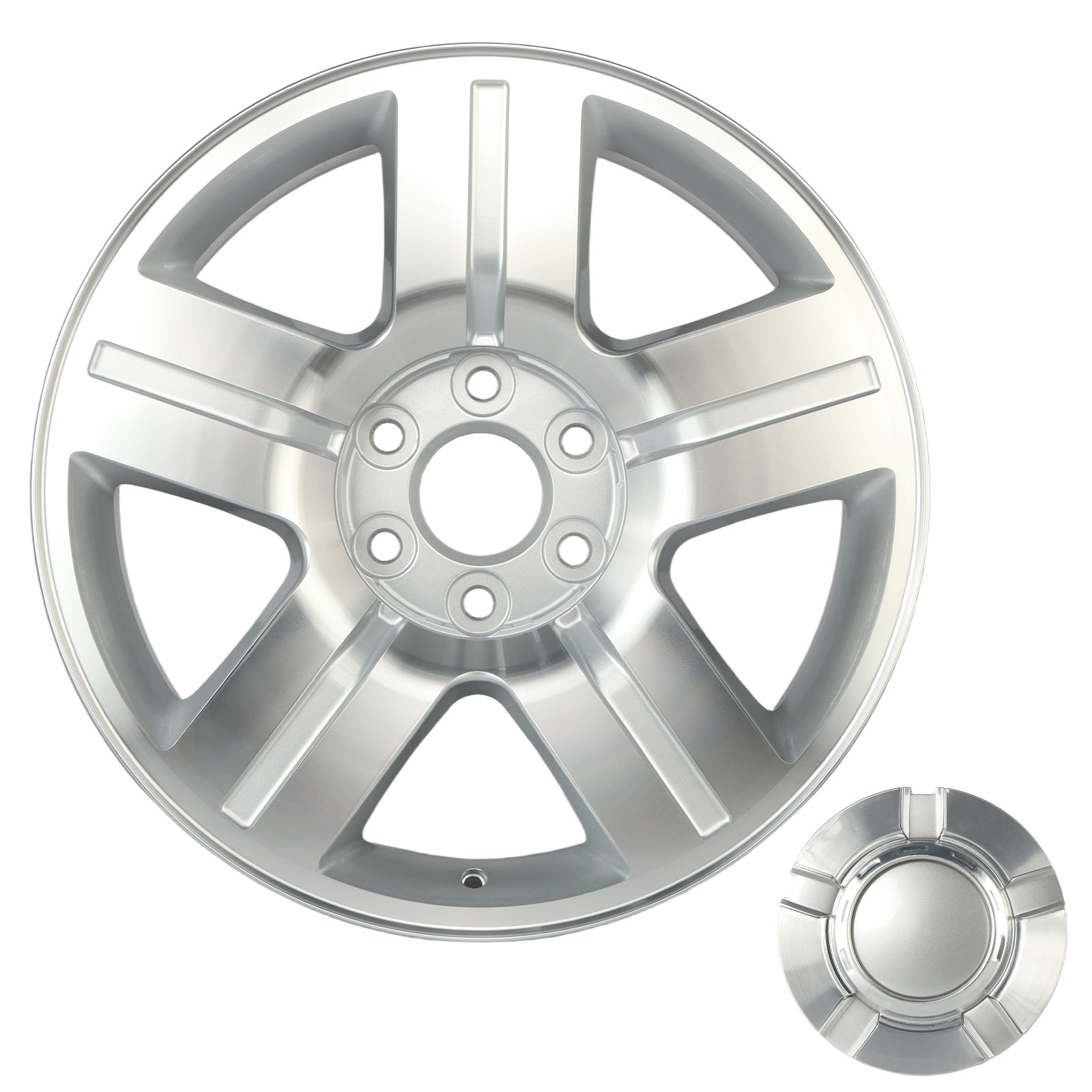 Single(1) OE Design Wheel CV84 20x8.5 Gloss Silver Machined Wheel Silver