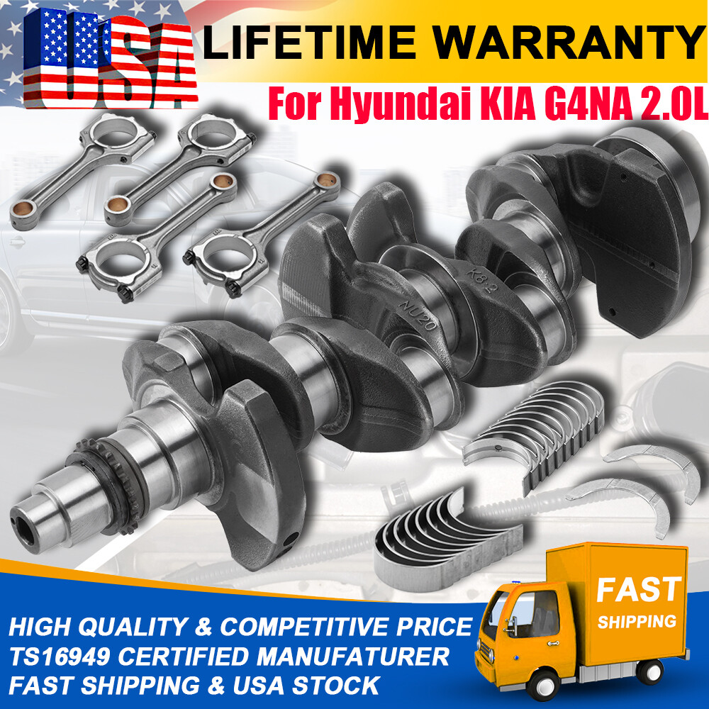 G4NA G4NC 2.0L Engine Crankshaft Rods & Bearing Set For Hyundai Tucson KIA Soul