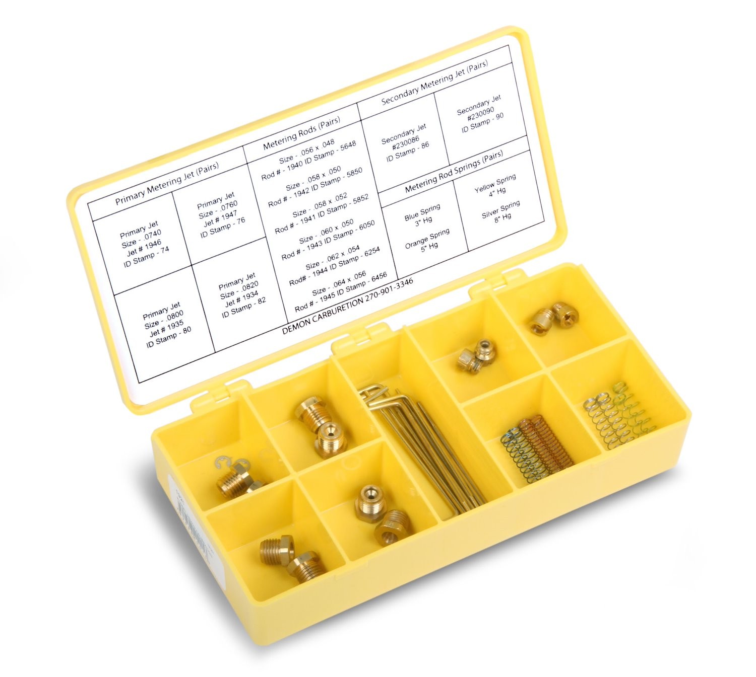 Demon Carburetion Street Demon Calibration Kit - 625 cfm Includes: Primary Main