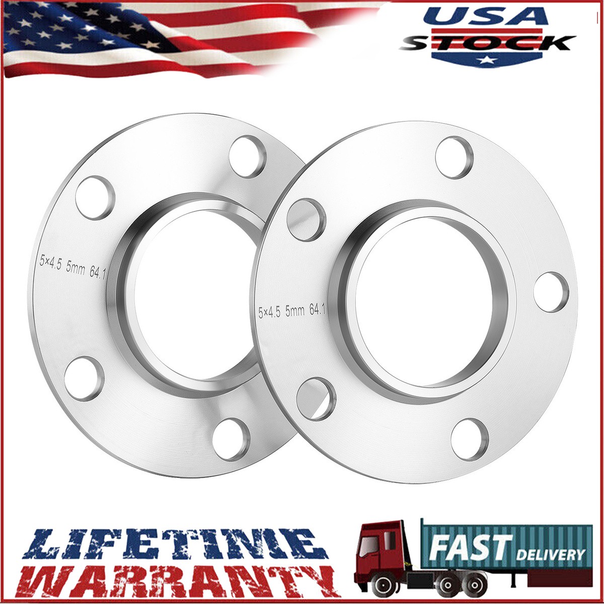 2pc 5mm Hubcentric Wheel Spacers | 5x114.3 5x4.5\