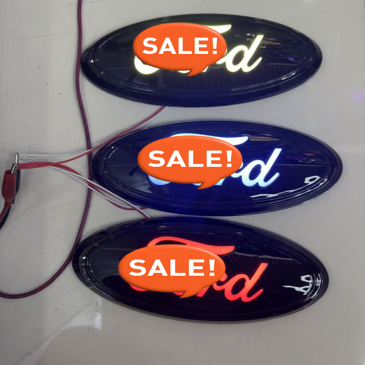 9 inch for FD Truck Oval Black Housing LED Static Light Emblem Badge
