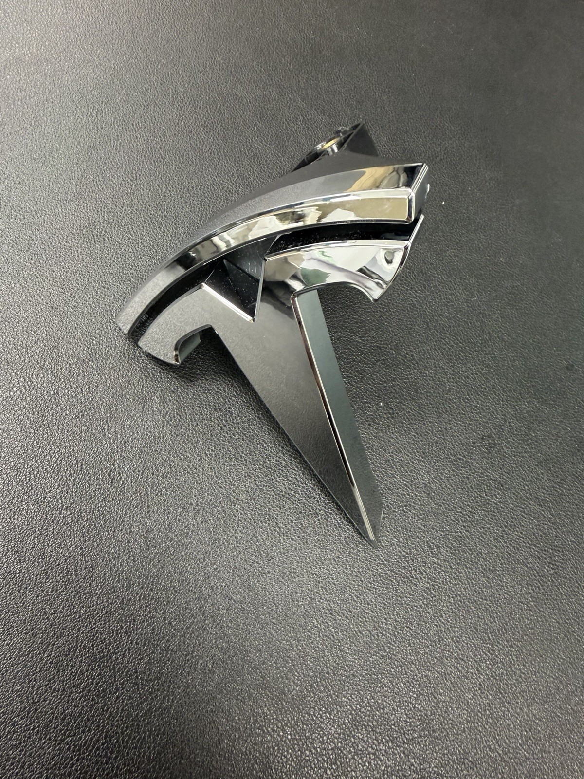 2016-2025 Tesla Model X Front T Badge Emblem Logo 1047884-00-E Chrome