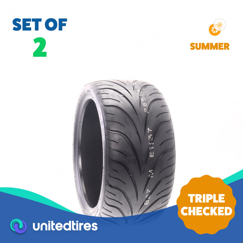 Set of (2) Driven Once 285/30ZR18 Federal 595 RS-R 97W - 7.5/32