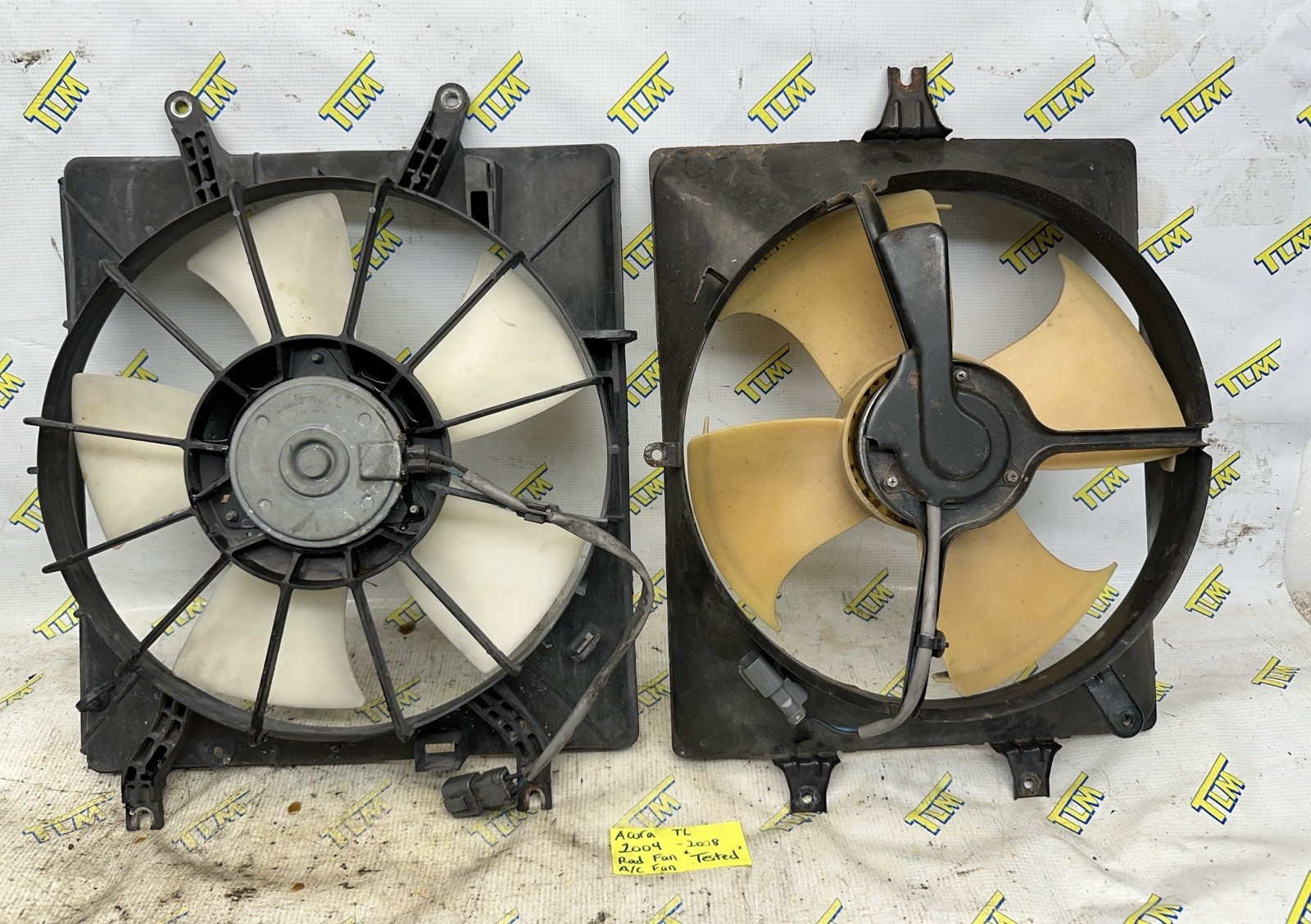 04-08 Acura TL Radiator AC Fan Cooling Fan RIGHT & LEFT 2004 2005 2006 2007 OEM