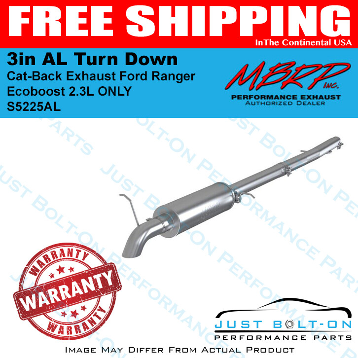 MBRP 3in AL Turn Down Cat-Back Exhaust 2019-2023 Ford Ranger Ecoboost 2.3L ONLY