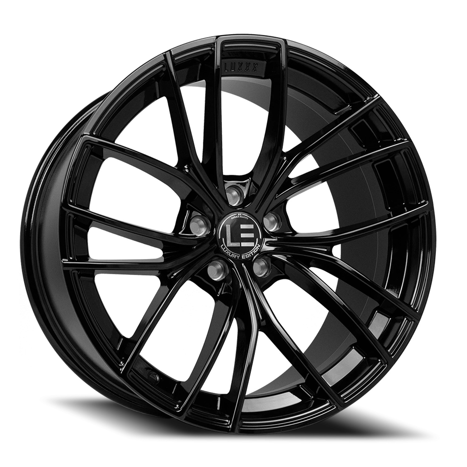 22x9 Luxxx LE Lux LE 8 Gloss Black Wheel 5x115 (18mm)