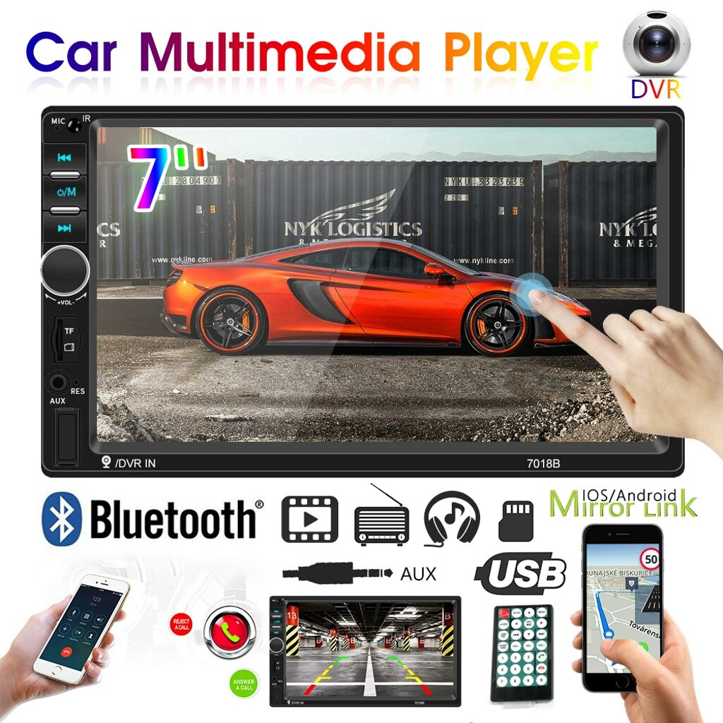 Radio Estereo De Pantalla Para Coche Carro Tactil Doble Din Android Bluetooth 7“