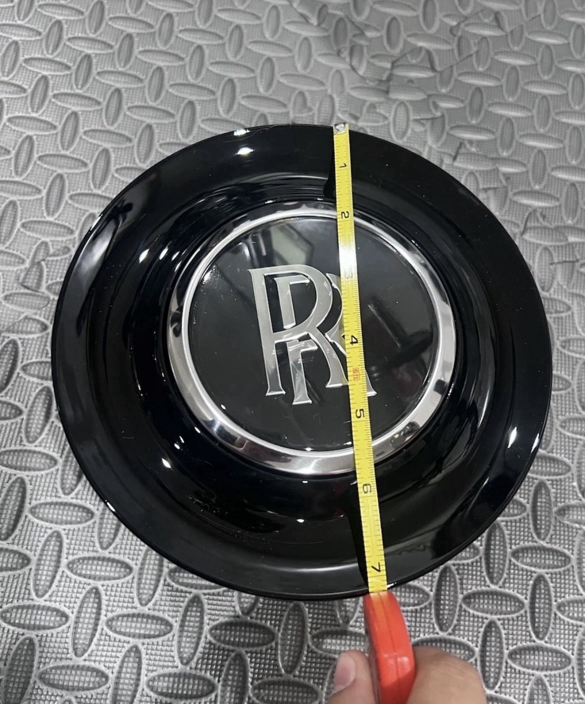 1 Pc Floating Hub Cap Fits Rolls Royce RR Center Cap Black ing & Return