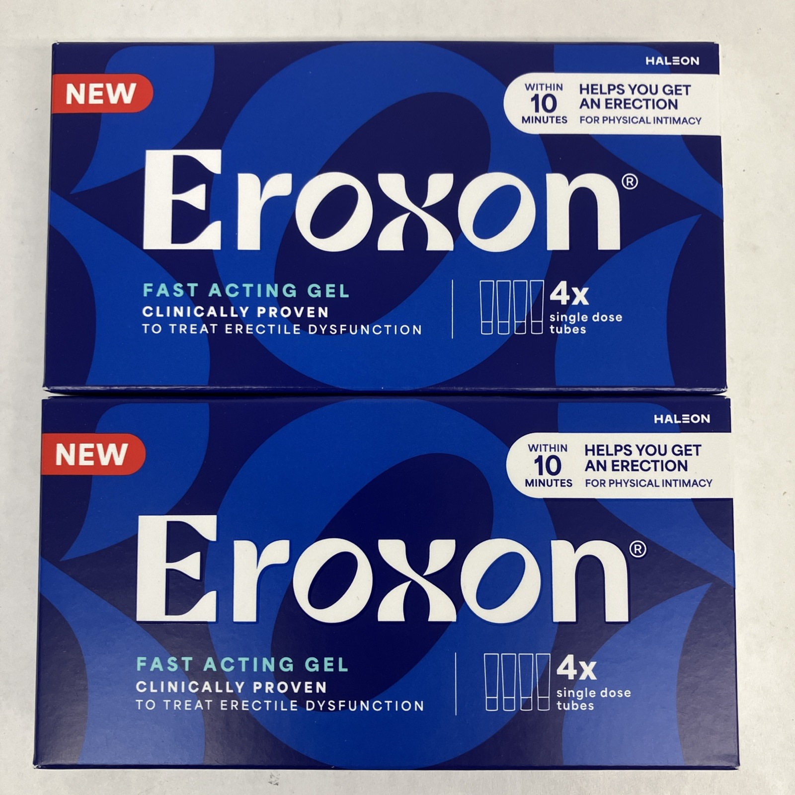 Eroxon Fast Acting Gel 2 Boxes (8 Single Dose Tubes) Exp 10/26