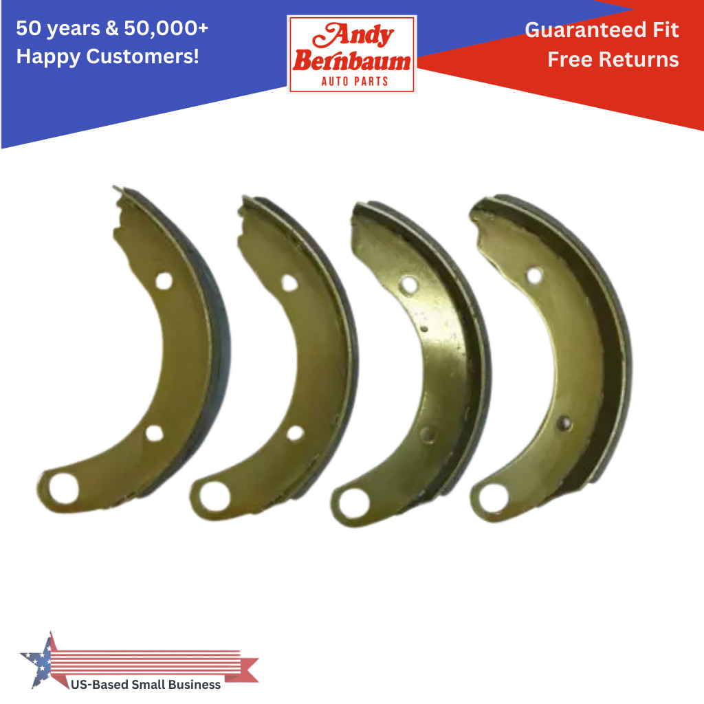 For 1951-1953 Plymouth Rear & Front Brake Lining Shoe Set Of 4 1122734