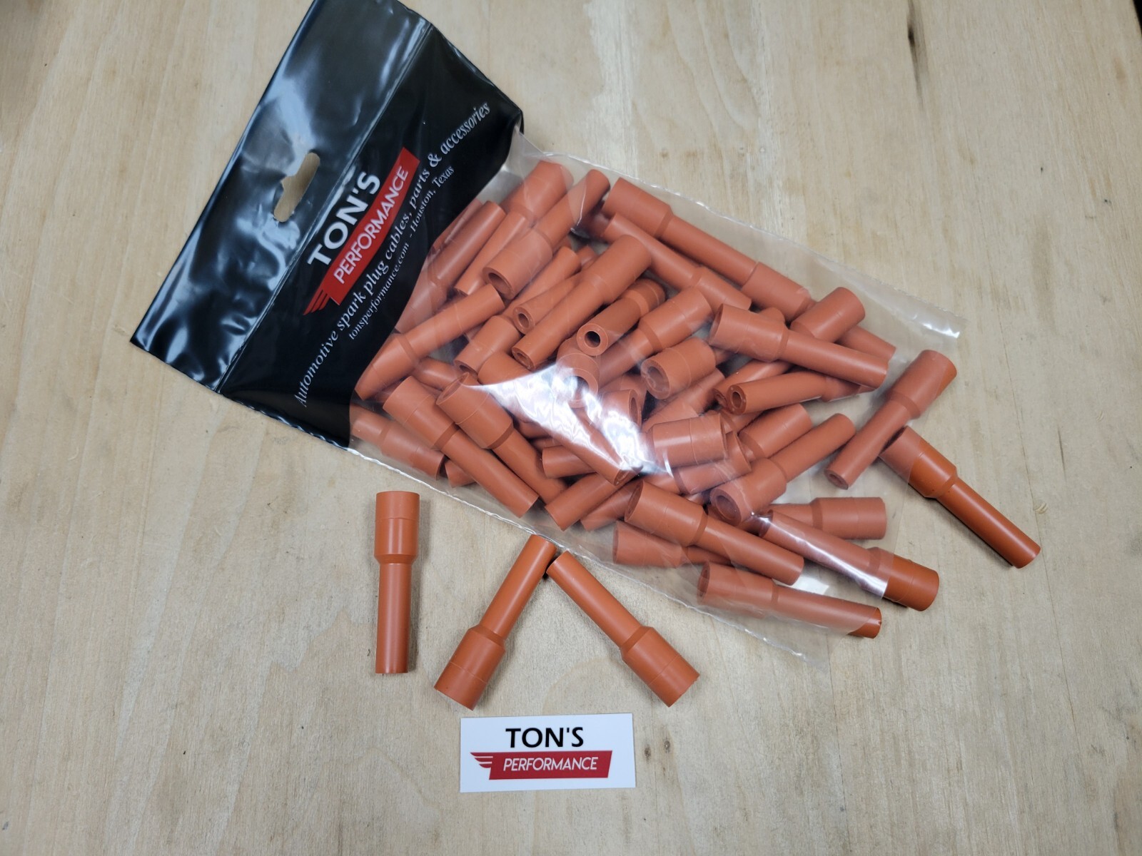 100 pack of Orange silicone Ignition Spark Plug Boot 180 degree straight 7mm USA 100 pack of Orange silicone Ignition Spark Plug Boot 180 degree straight 7mm USA