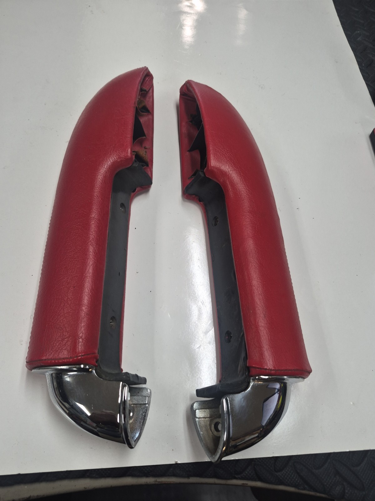 1958-1961 Corvette pair of red Original Arm Rest 1958-1961 Corvette pair of red Original Arm Rest