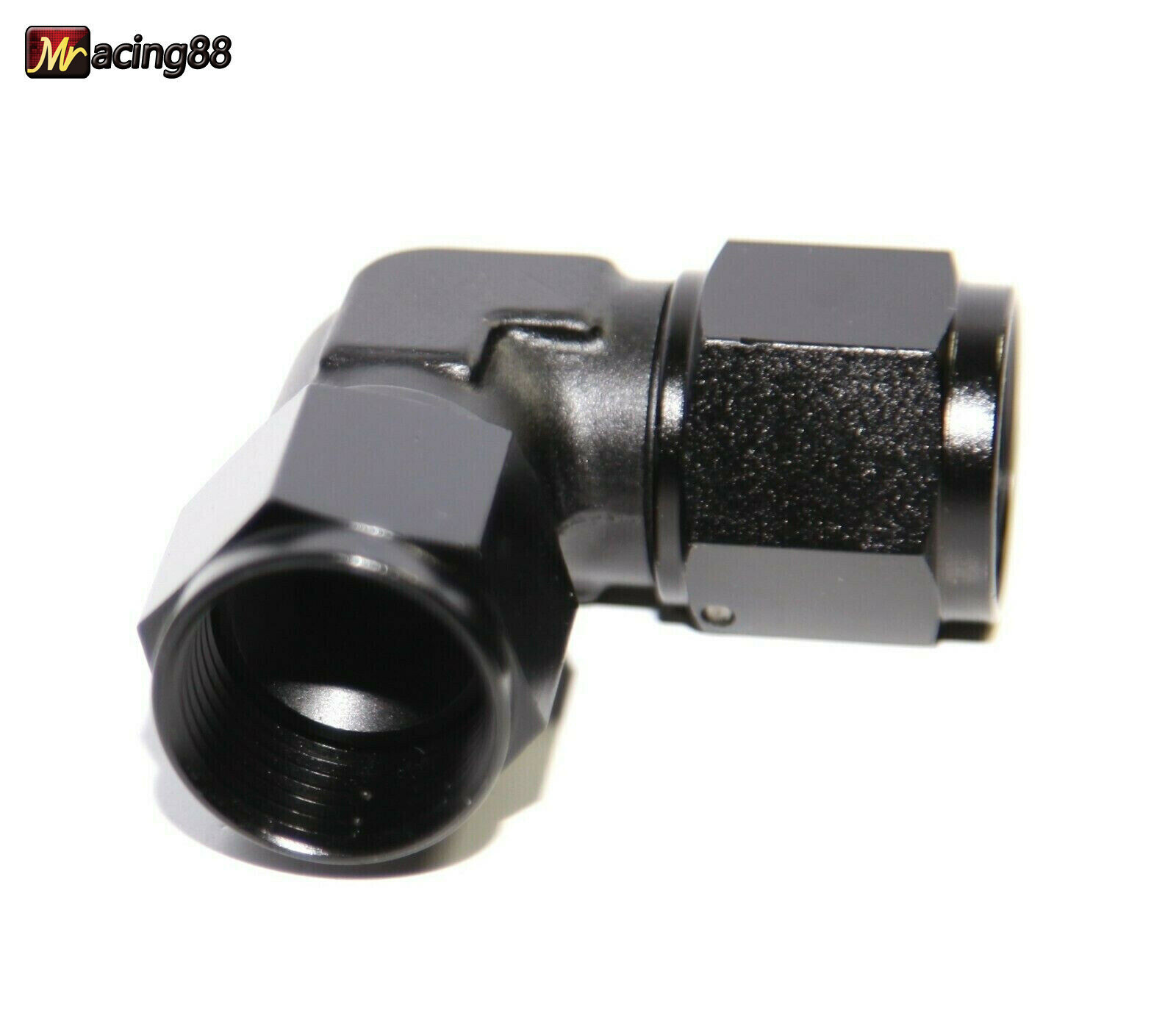 1Pcs  Black 90 Deg Swivel Fuel Oil Gas Line 10AN Female to Female AN10 Fitting