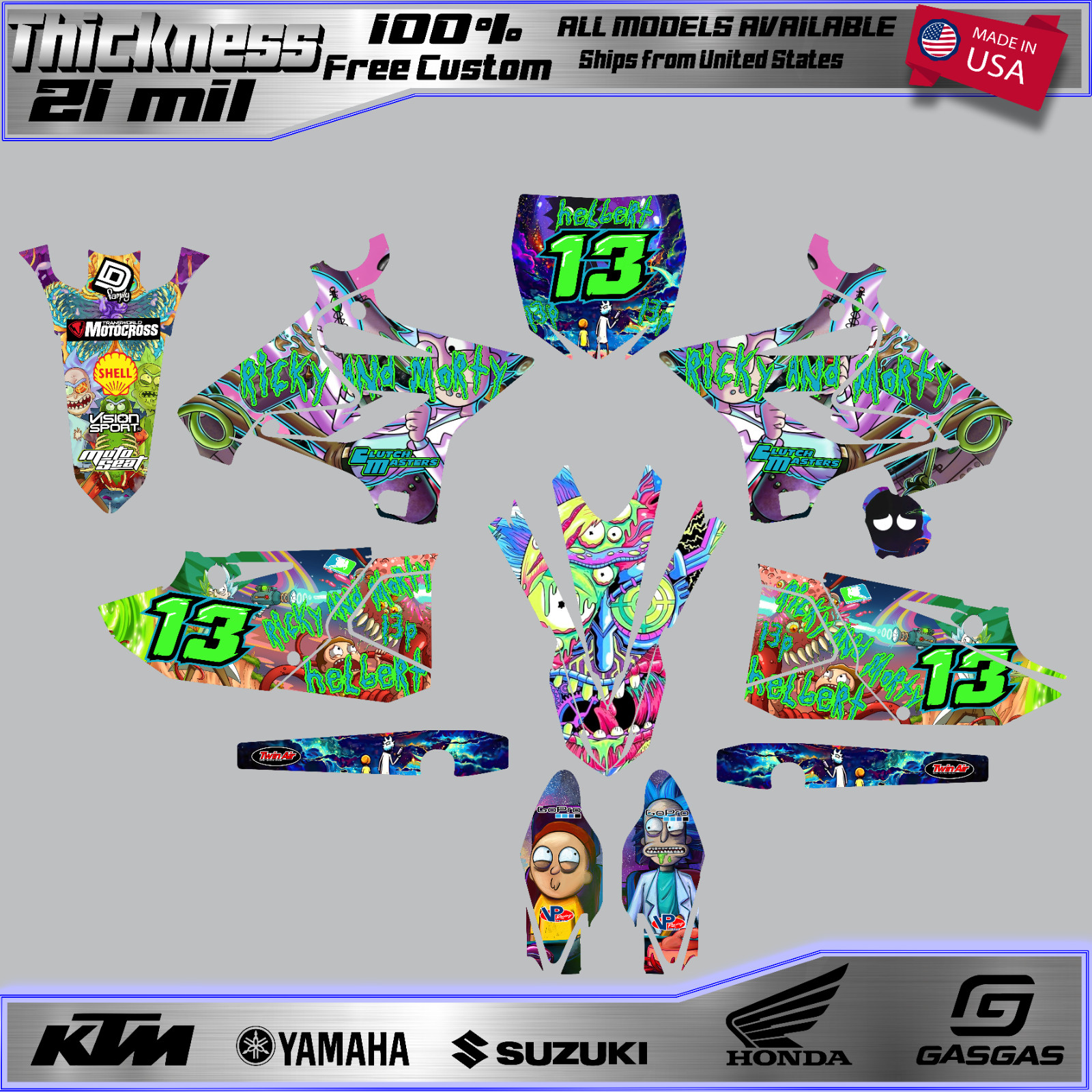 2015-2020 YAMAHA YZ 125 250 GRAPHICS KIT DECALS DECO YZ125 YZ250 2019 2018 2017