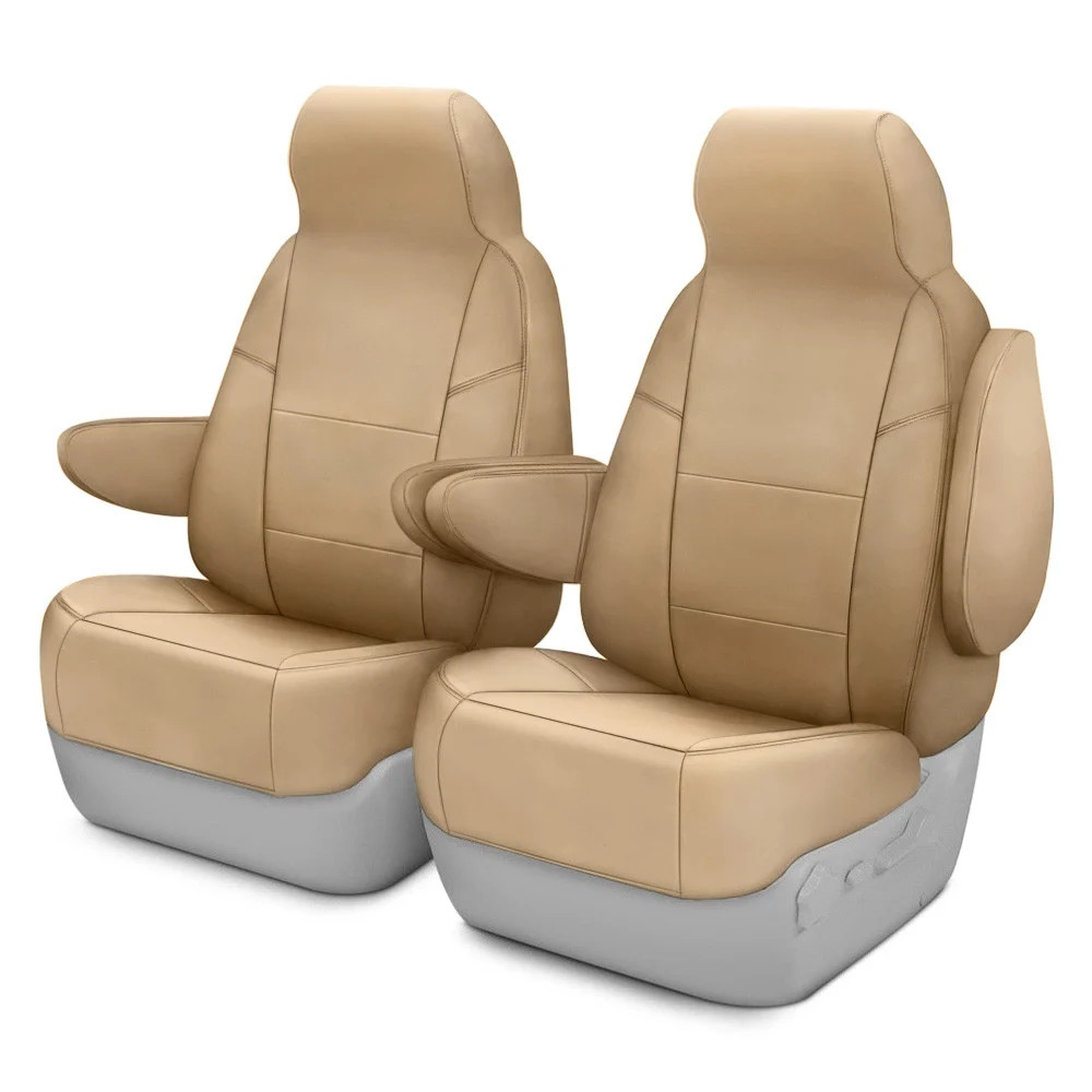 For Cadillac Eldorado 96-02 Genuine Leather 1st Row Beige Custom Seat Covers