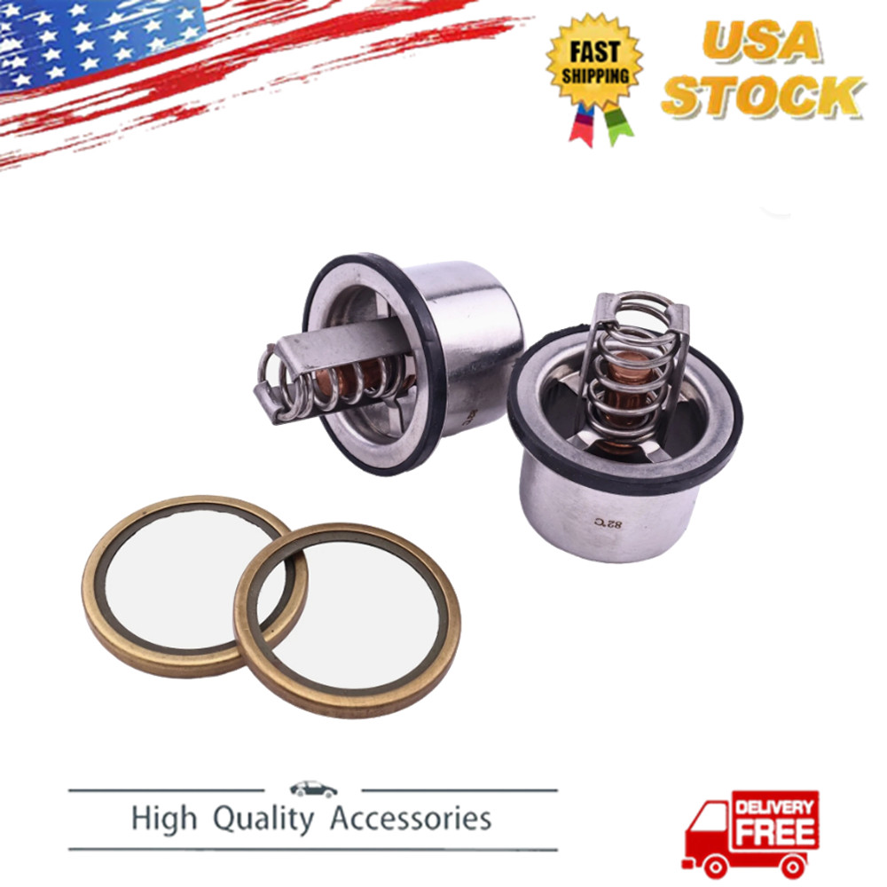 New 82℃ 2Pcs Thermostat 23532436 Replaces for Detroit Engine Series 60