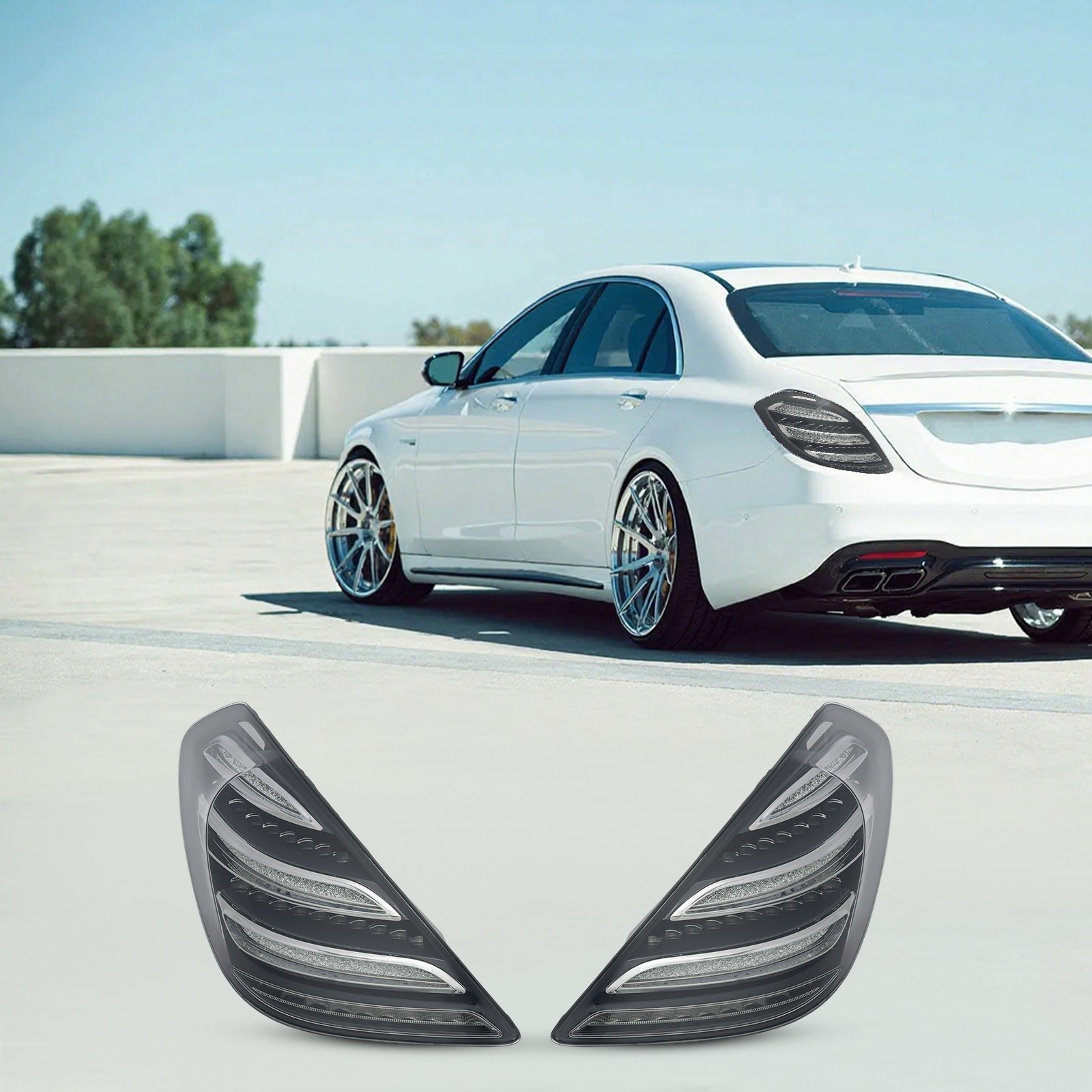 Upgrade For 2014-2016 Mercedes-Benz S-Class W222 Dynamic LED Tail Light Pair Set