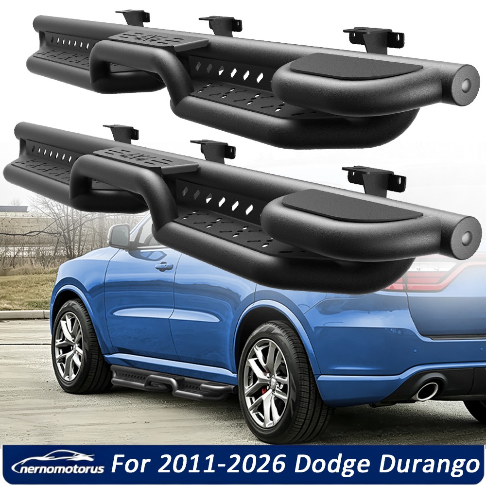 Black Drop Running Boards Side Steps Nerf Bars For Dodge Durango 2011-2027