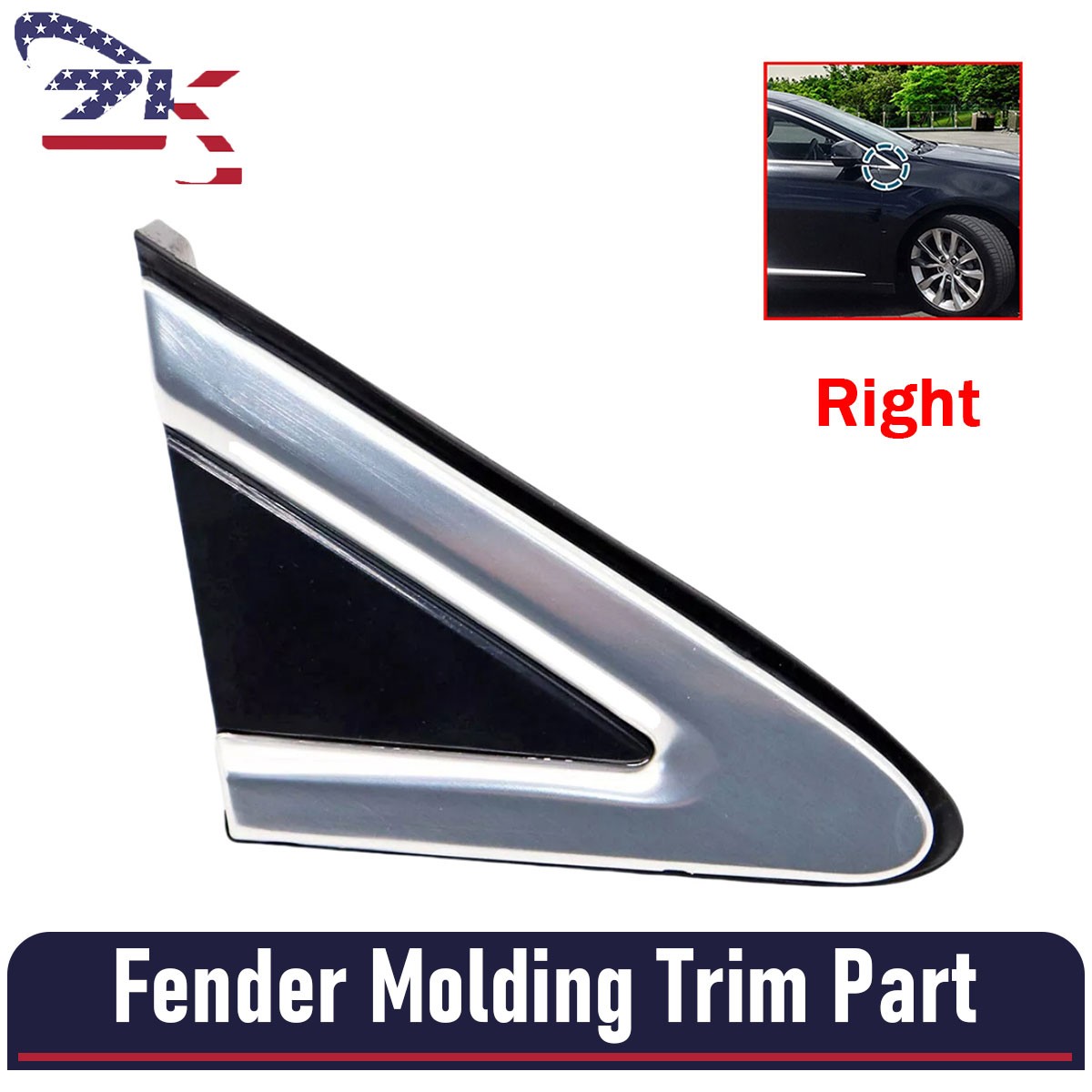 Fit For 2013-2019 Cadillac XTS Front Right Side Fender Molding Trim 22955948