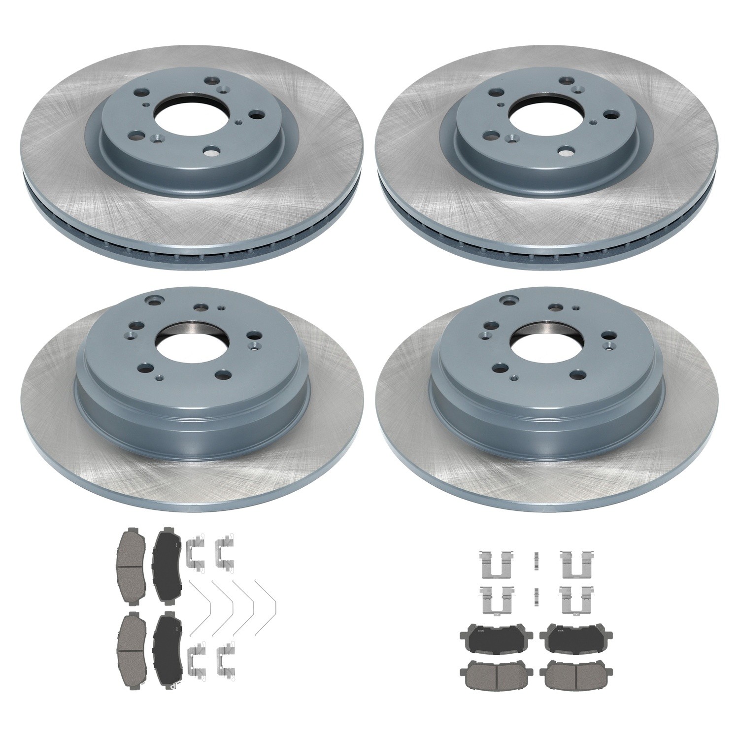DuraGo Front & Rear Rotors Wagner ThermoQuiet Ceramic Brake Pads Kit for Odyssey