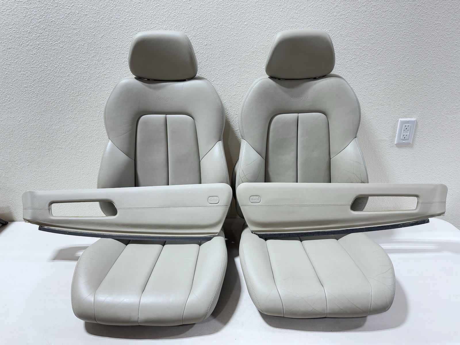 97-04 Mercedes R170 SLK Class Rare Designo Seat Cushion Set Oem 👇Read👇 #0243