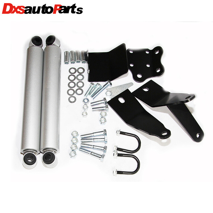 EMUSA Dual Steering Stabilizer for 2003-2012 Dodge Ram 2500 3500 4WD