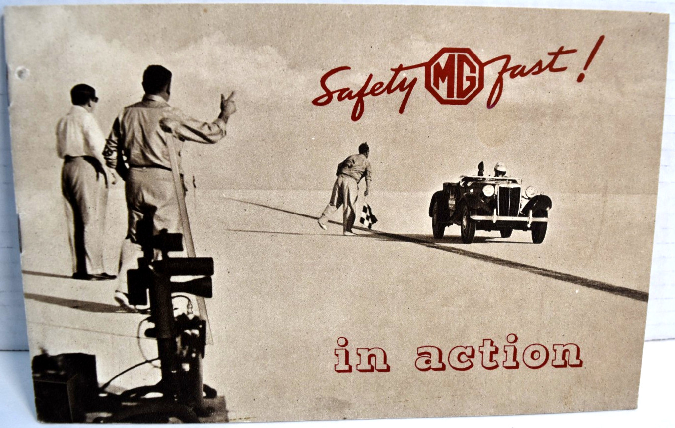 MG SAFETY FAST IN ACTION BROCHURE. BROCHURE ON MG RACING SUCCESS. (RARE) *MINT* MG SAFETY FAST IN ACTION BROCHURE. BROCHURE ON MG RACING SUCCESS. (RARE) *MINT*