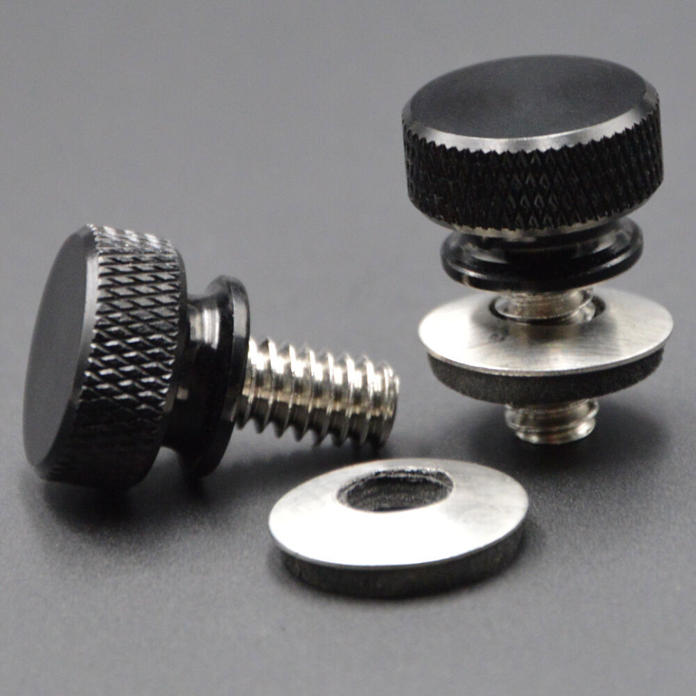 2x Quick Install Seat Bolt Rear Mount Screws Black For Harley Davidson 1996-2025