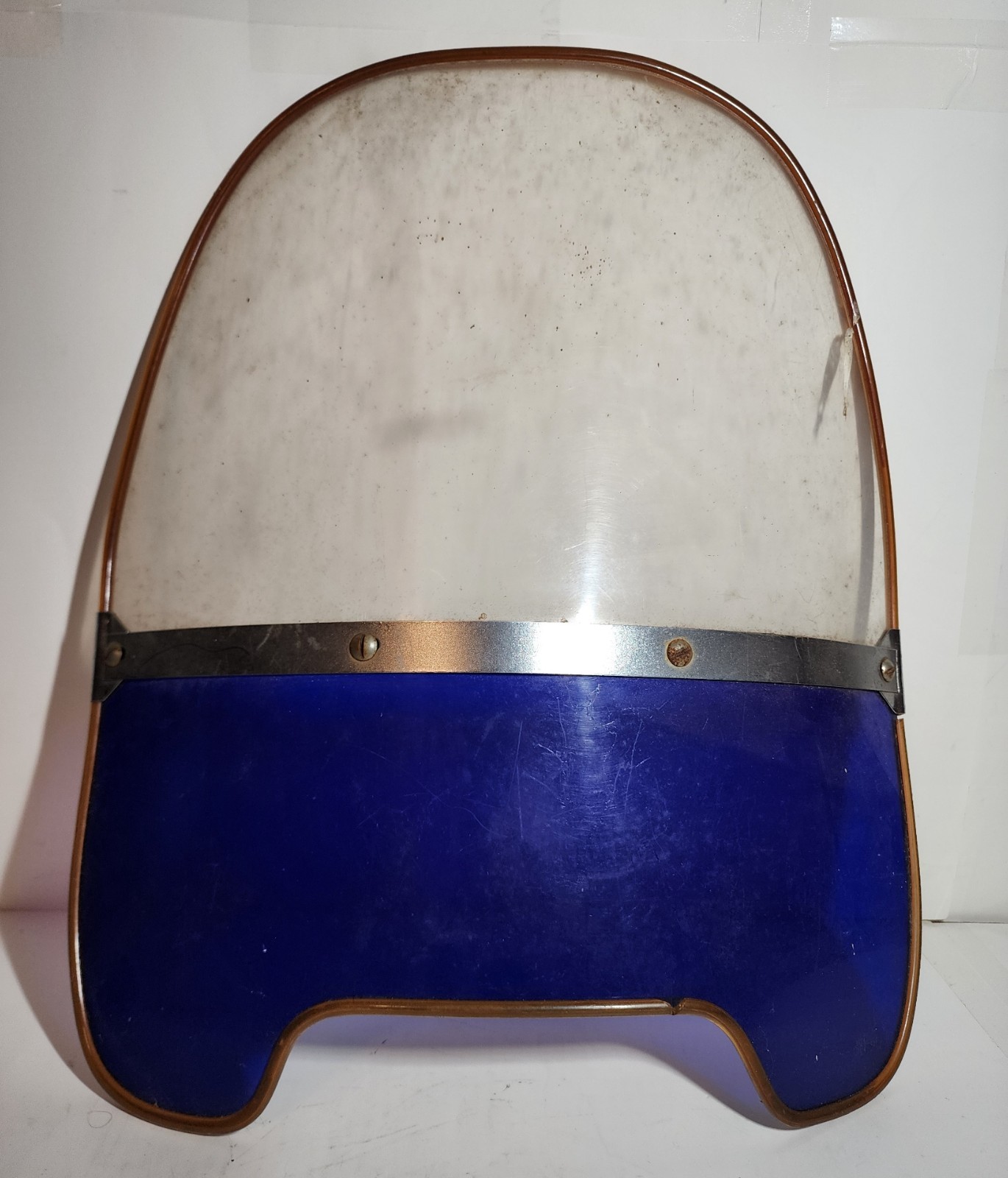 Vintage Unbranded Motorcycle Windshield Blue Tinted Lower Euro Japanese USA Vintage Unbranded Motorcycle Windshield Blue Tinted Lower Euro Japanese USA