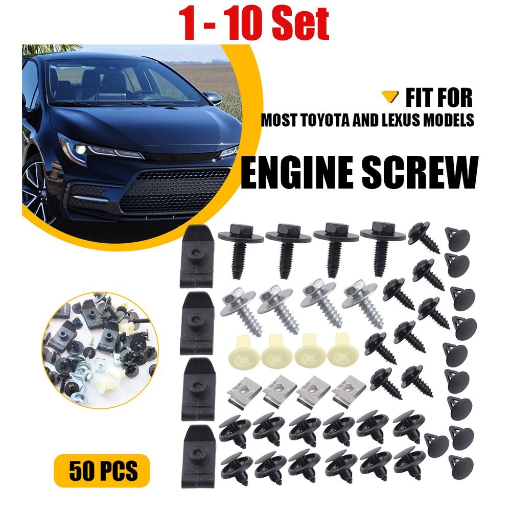 1-10Set New Under Engine Cover Shield Clips Mudguard Screws for Toyota Lexus