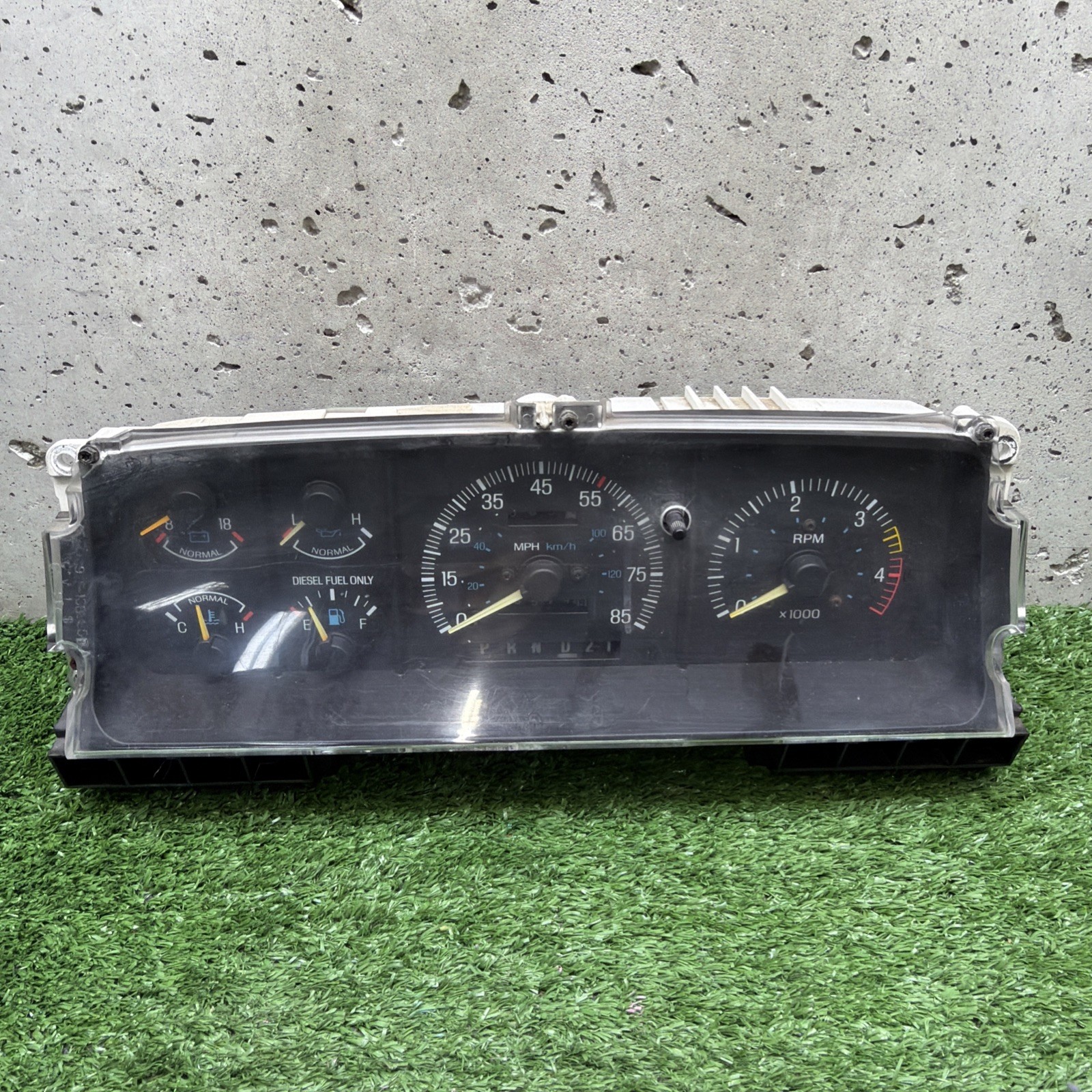 87-91 Ford OBS Truck Diesel Instrument Speedometer Tach Gauge Cluster 7.3 95k