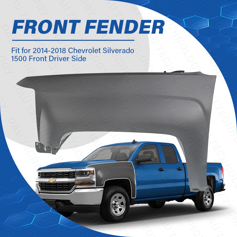 Fender For 2014-2018 Chevrolet Silverado 1500 Front Driver Side Steel Direct fit Fender For 2014-2018 Chevrolet Silverado 1500 Front Driver Side Steel Direct fit