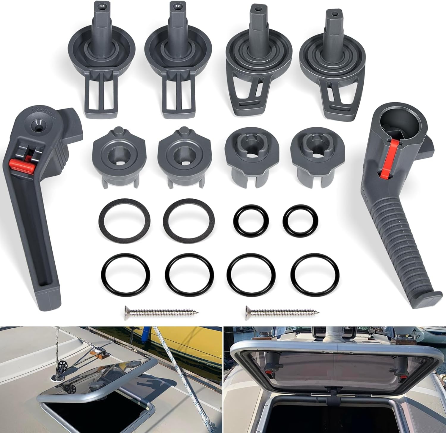 361680990 Large Handle Kit Hatch Spares Kit for Lewmar Low Medium Profile Hatch